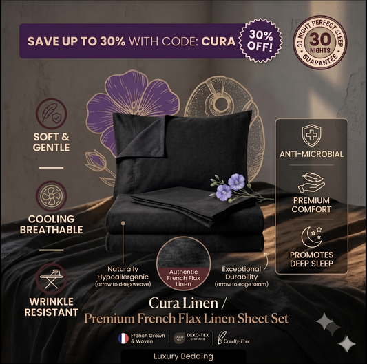 CuraWeave™ — The Sheets You'll Actually Want Against Your Skin